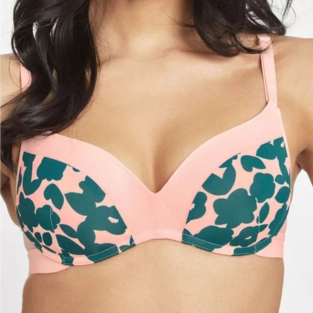 Lively The No-Wire Push-Up: Retro Blooms size 36D NWT
